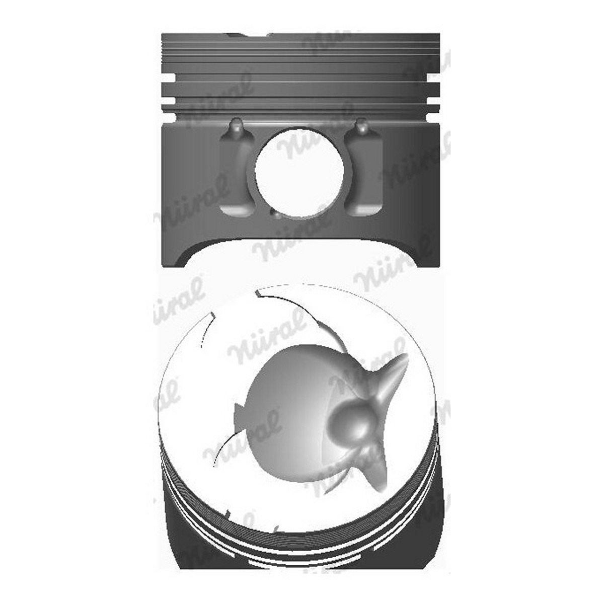 Поршень MB 89.5 2.3TD/2.9TD/3.5TD OM601/OM602/OM603 PIN 28X70 NURAL (87-743107-40) Nural фото 3