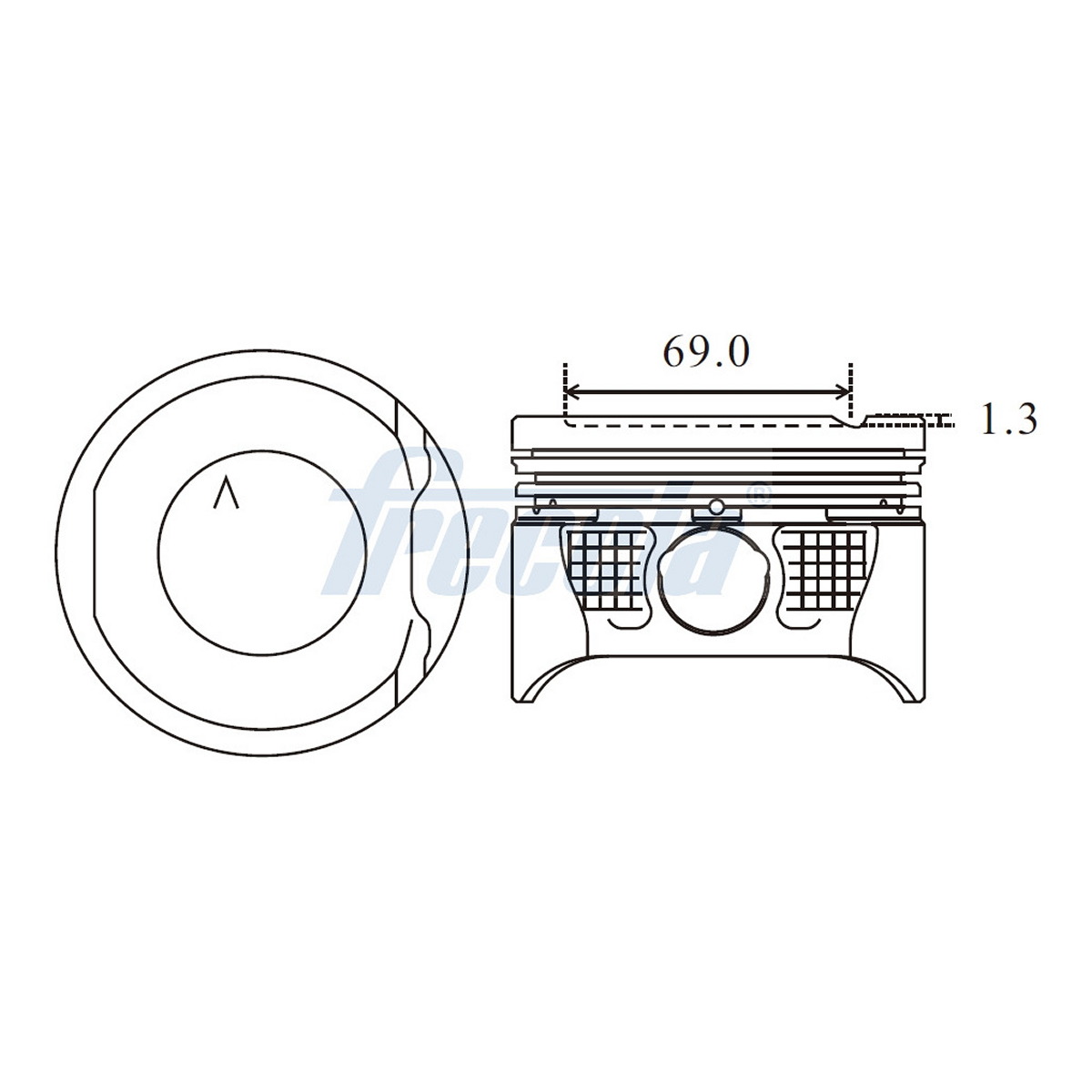 Поршень RENAULT B. 79,5- STD FRECCIA (FP23-108100) Freccia фото 3