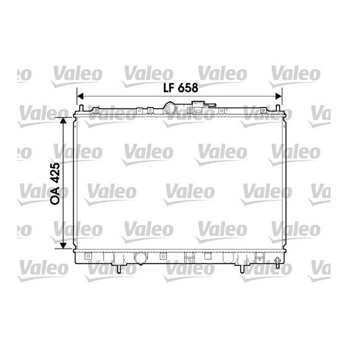 Радіатор охолодження MITSUBISHI PAJERO PININ I (H6_W, H7_W) 1.8 (H76W, H66W) 1999.01 — VALEO (734198) Valeo фото 4