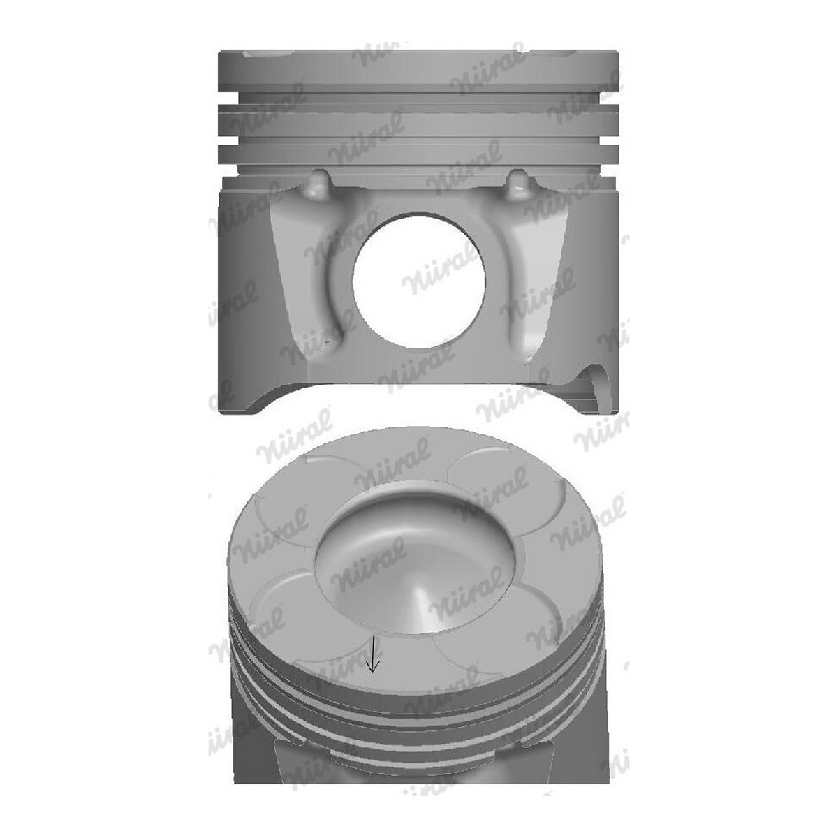 Поршень FIAT/OPEL 70.0 188A9/199A2/Z13DT EURO 4 TRAPEZ PIN 23X56 NURAL (87-137606-00) Nural фото 6