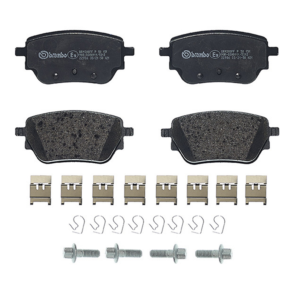 Колодки гальмівні дискові (комплект 4 шт) MB A-CLASS (W177) 1.3 2018.03- BREMBO (P50151) BREMBO фото 6