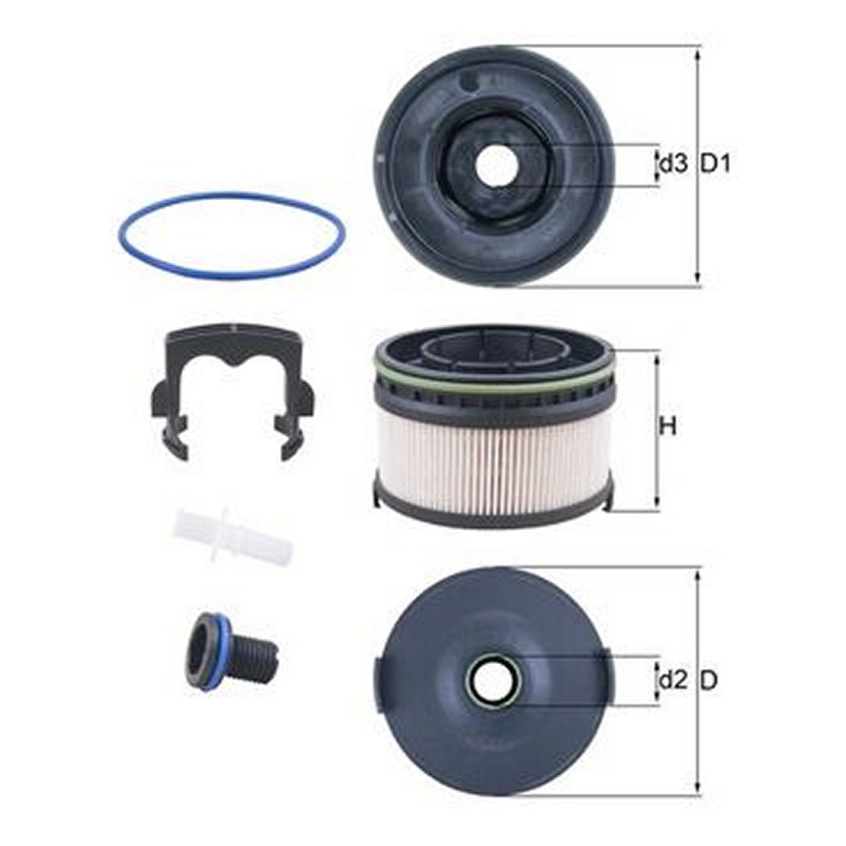 Фільтр паливний MERCEDES-BENZ GLS (X167) 400 D 4-MATIC (167.923) 2019.04 - MAHLE (KX568KIT) Mahle фото 3