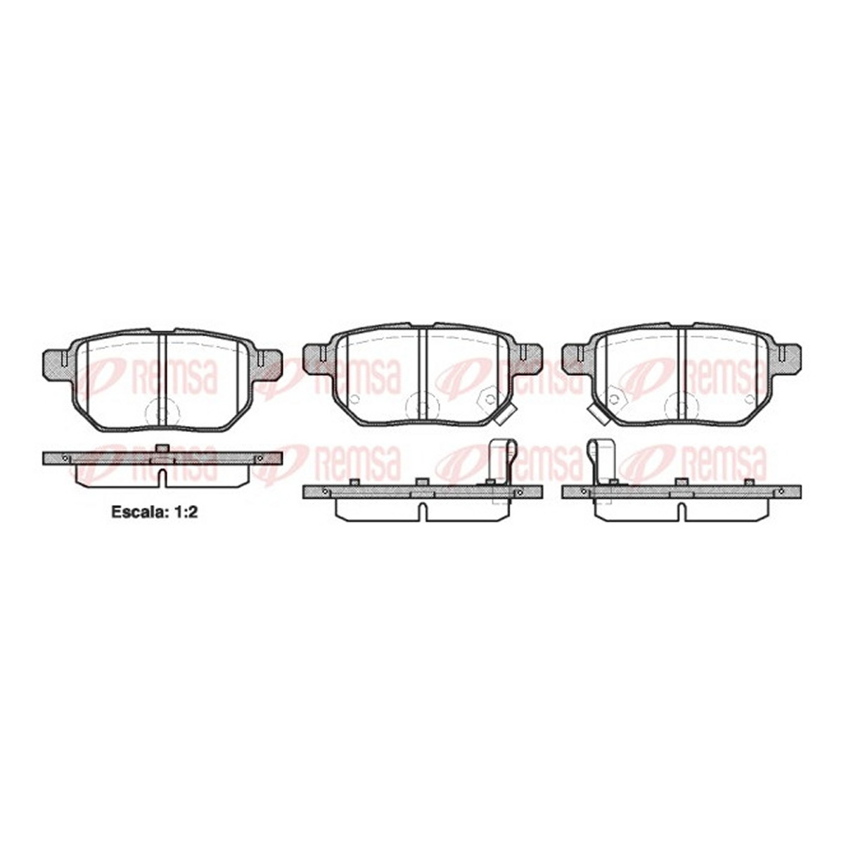 Колодки гальмівні дискові TOYOTA COROLLA ЛІФТБЕК (_E15_) 1.6 2006.10- REMSA (1286.02) Remsa фото 3