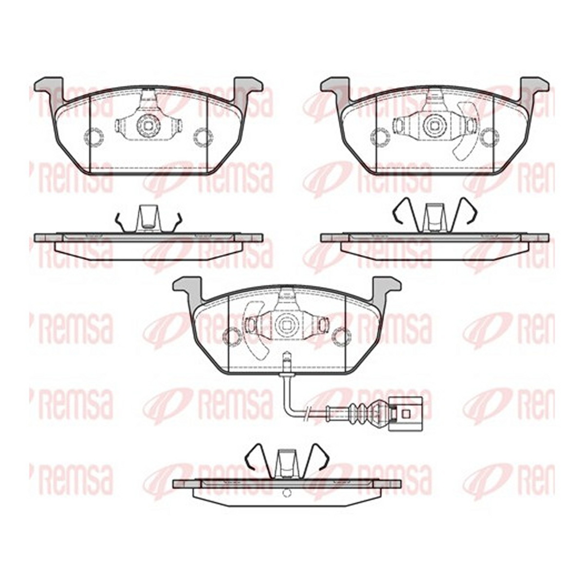 Колодки гальмівні дискові SKODA OCTAVIA III COMBI (5E5, 5E6) 1.4 2012.11-2020.10 REMSA (1601.01) Remsa фото 3