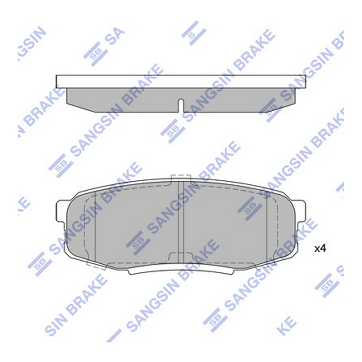 Колодки гальмівні дискові TOYOTA LAND CRUISER PRADO (_J15_) 4.0 2009.07- HI-Q (SP1382) HI-Q фото 3