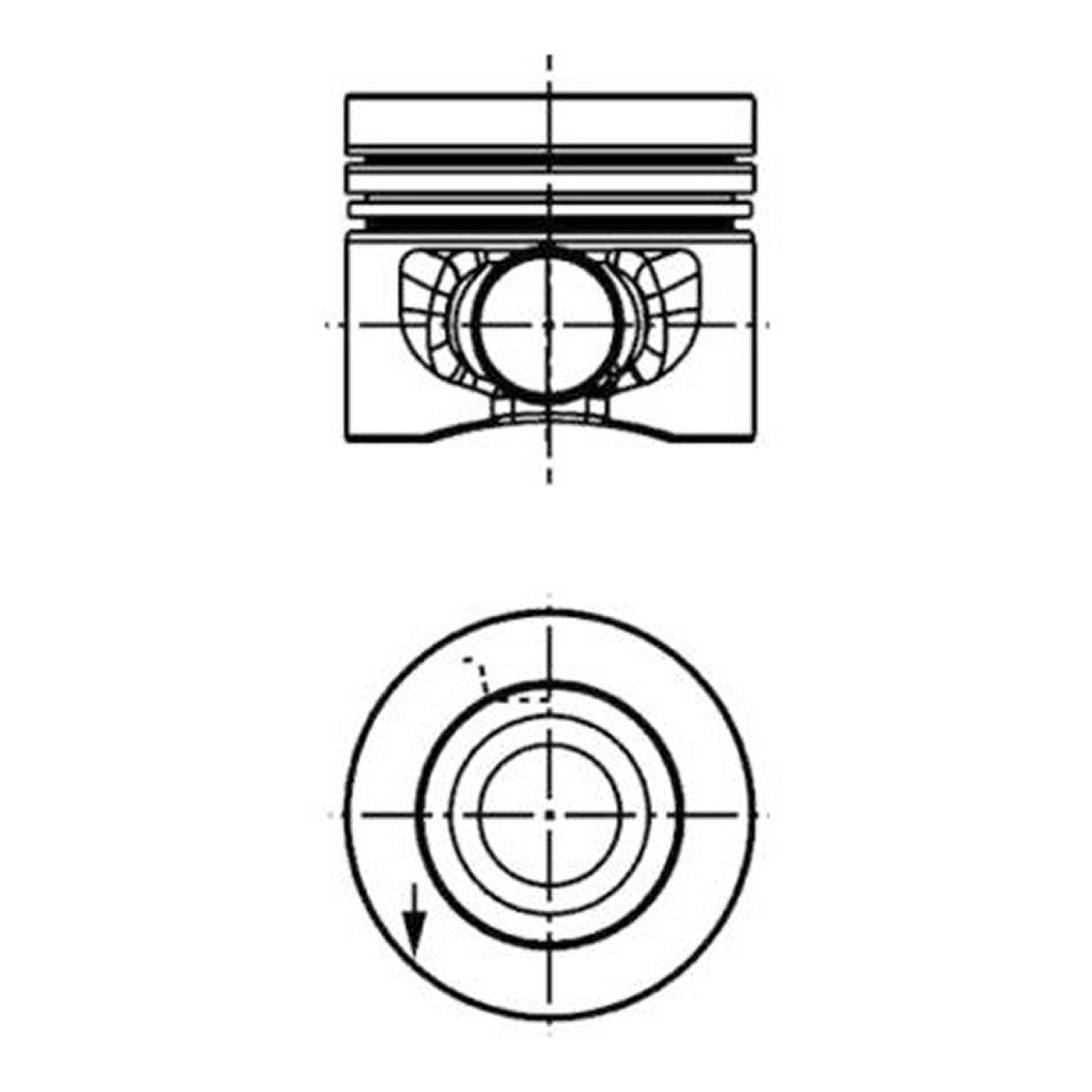 Поршень VAG 81.26 CAGA/CAGB/CAGC/CAHA/CAHB/CBAA/CBAB/CBBB/CBDA/CBDB/CBDC/ KS (40558610) KS фото 3