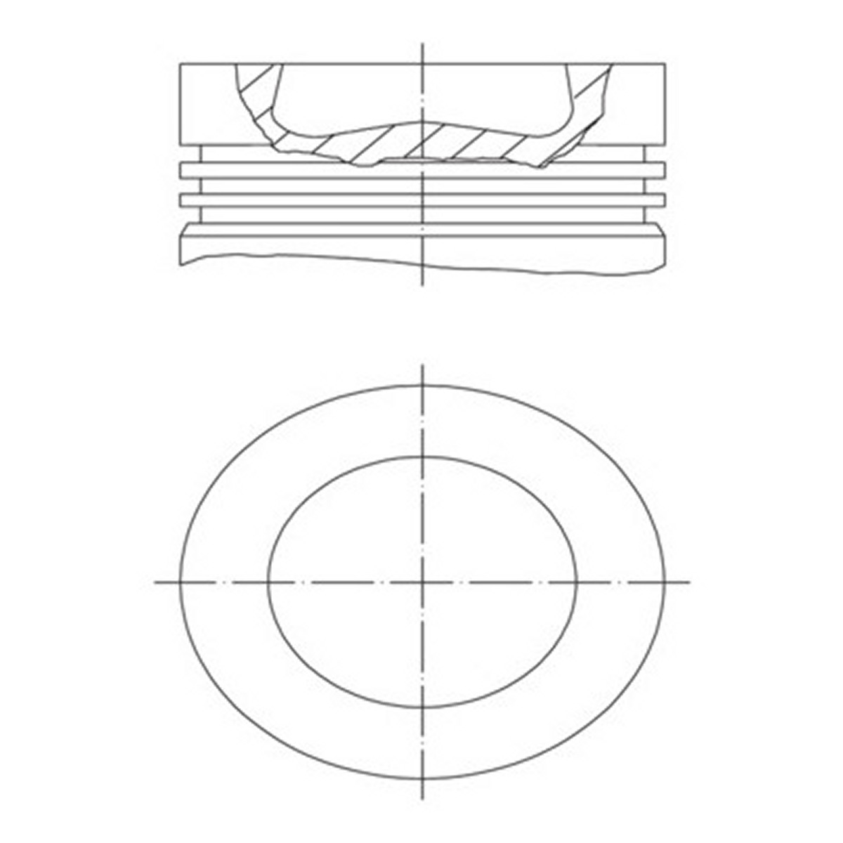 Поршень VW 81.26 CXFA/CXGA/CXGB/CXHA/CXHB/DASA/DASB/DASC/DAUA/DAUB/DAVA/D MAHLE (028 PI 00155 001) Mahle фото 3