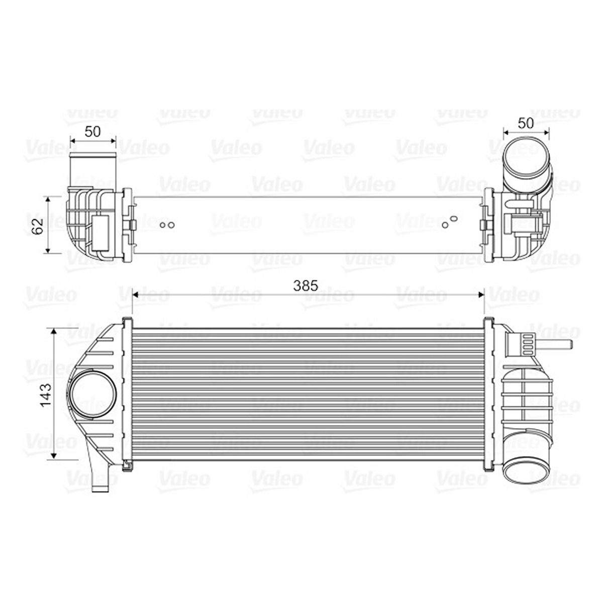 Радіатор наддуву RENAULT KANGOO (08-) 1.5 DCI/M/A/AC+/- (02/08-) OE 82 00 382 109 VALEO (818584) Valeo фото 6