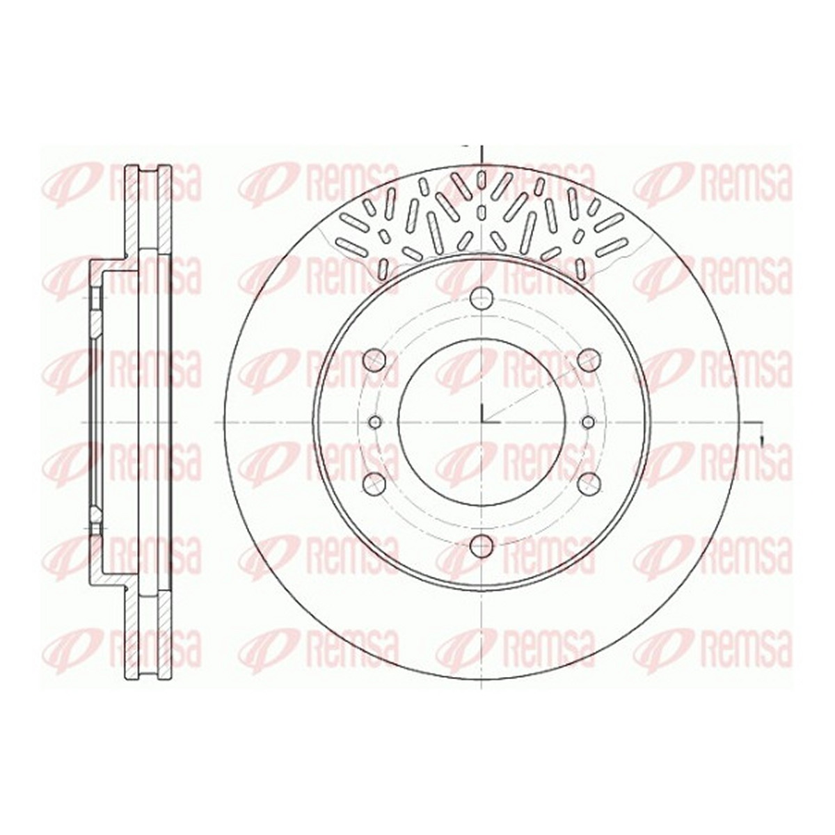 Диск тормозной MITSUBISHI PAJERO SPORT I (K7_, K9_) 3.0 1996.07- REMSA (6639.10) Remsa фото 3