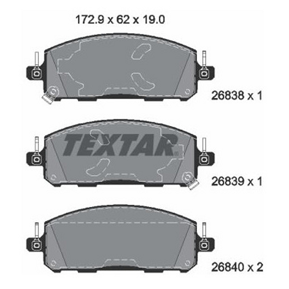 Комплект гальмівних колодок передн , MITSUBISHI OUTLANDER IV, NISSAN ARIYA, QASHQAI III, X-TRAIL IV, RENAULT AUSTRAL, ESPACE VI, RAFALE, SCENIC E-TECH PHASE I 1.2H-Electric 07.20- фото 3