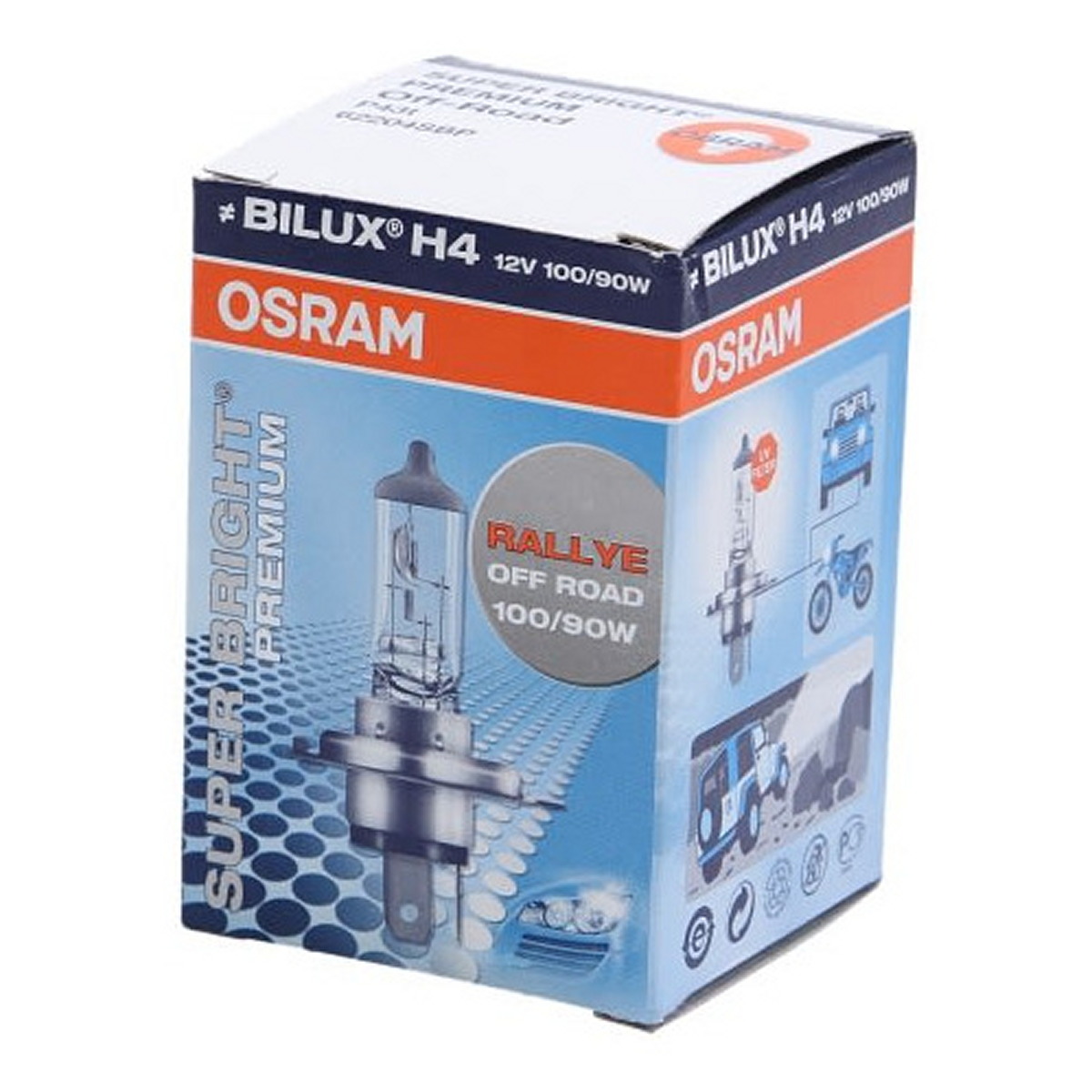 Лампа (картон 1шт) H4 12В 90/100Вт P43T без гомологічного сертифікату Super Bright фото 5
