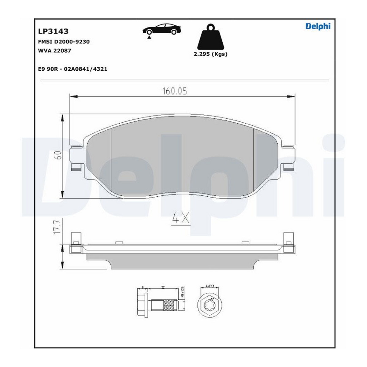Комплект гальмівних колодок передн , FIAT TALENTO, NISSAN NV300, PRIMASTAR, OPEL VIVARO B, RENAULT TRAFIC III 1.6D/2.0D/Electric 05.14- фото 7