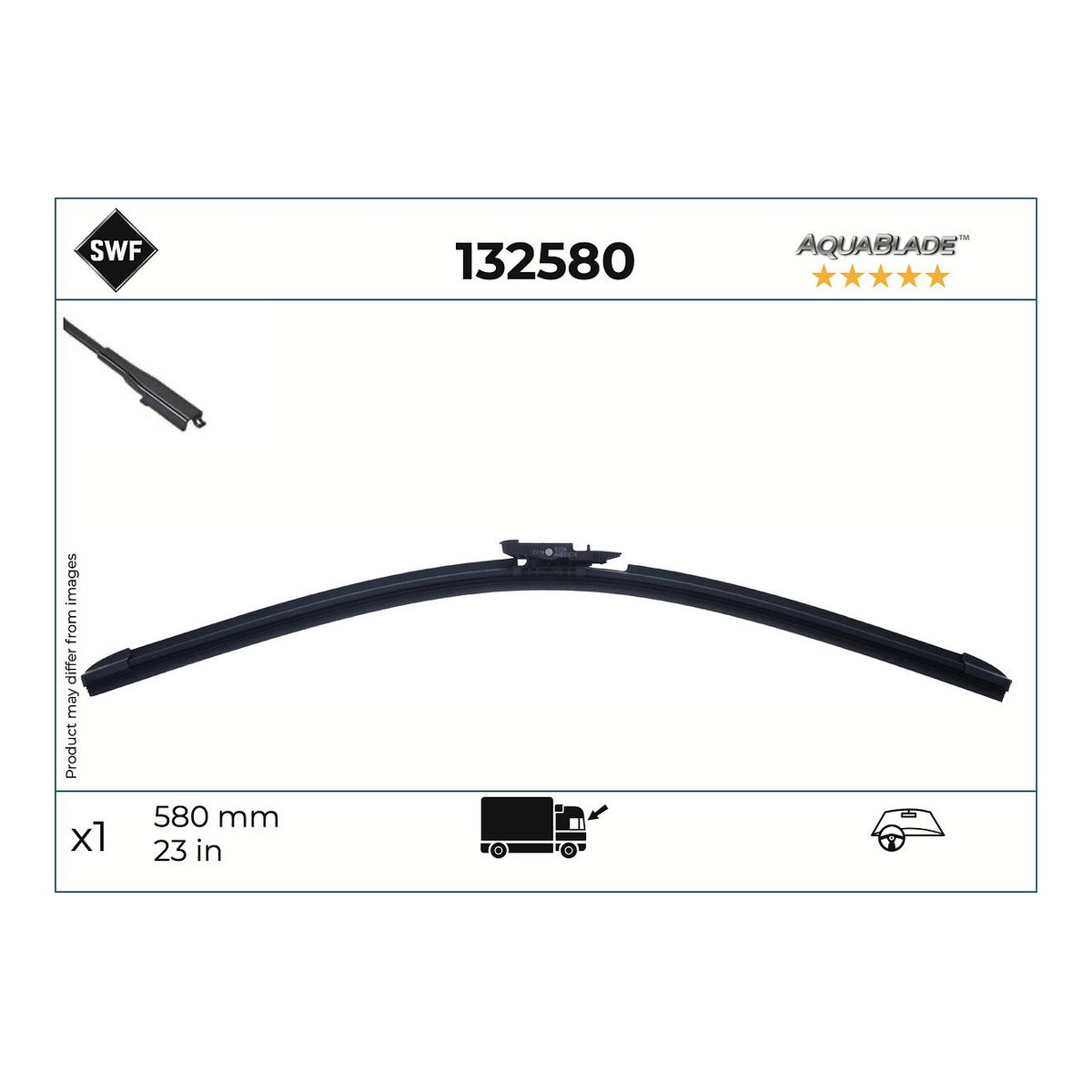 Щітка склоочисника безкаркасна передн (1шт) AquaBlade 580мм DAF CF, CF 65, CF 75, CF 85, XF 105, XF 106, XF II 01.01- фото 9