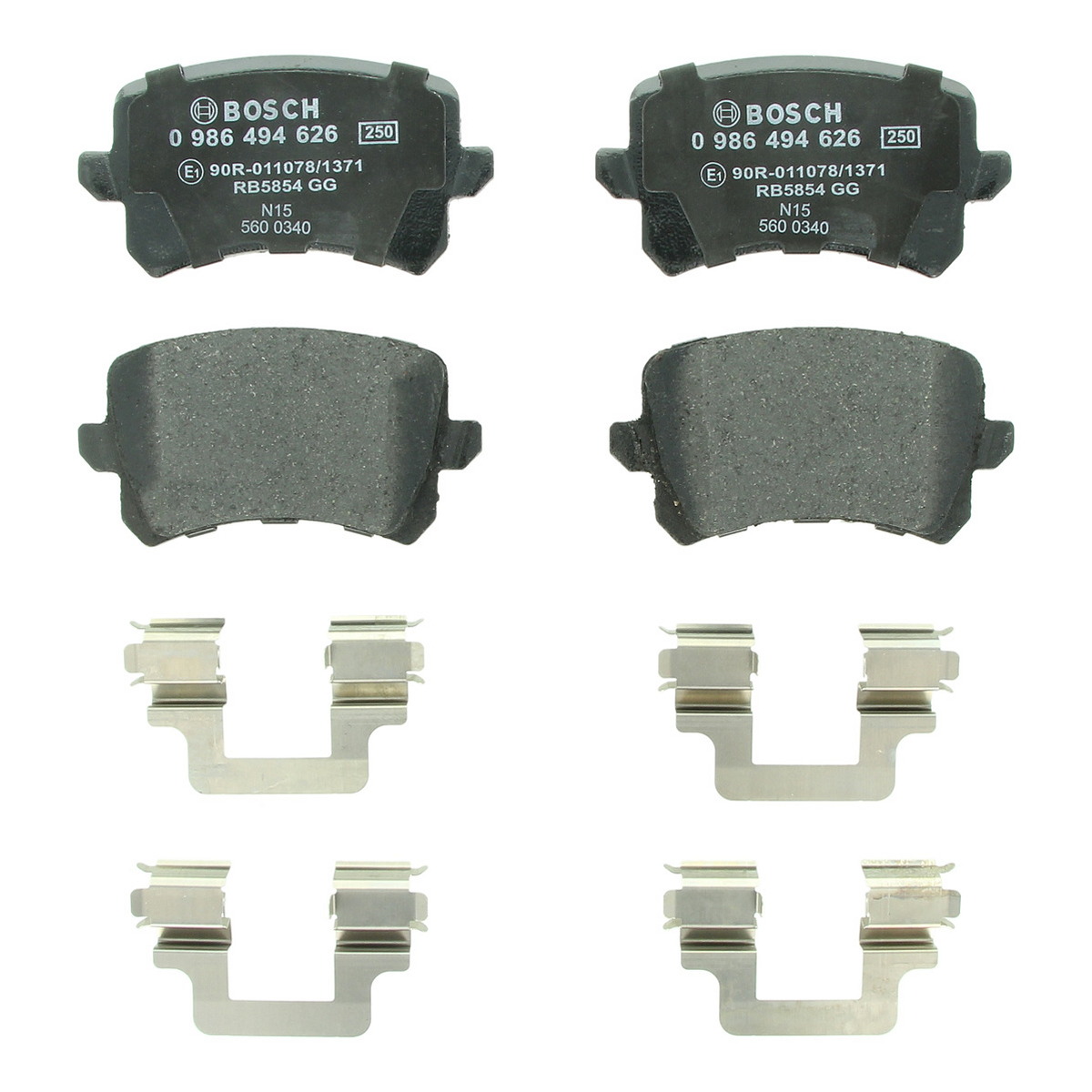 Комплект гальмівних колодок задн , VW CC B7, PASSAT ALLTRACK B7, PASSAT B6, PASSAT B7, SHARAN, TIGUAN 1.4-3.6 03.05-06.22 фото 7
