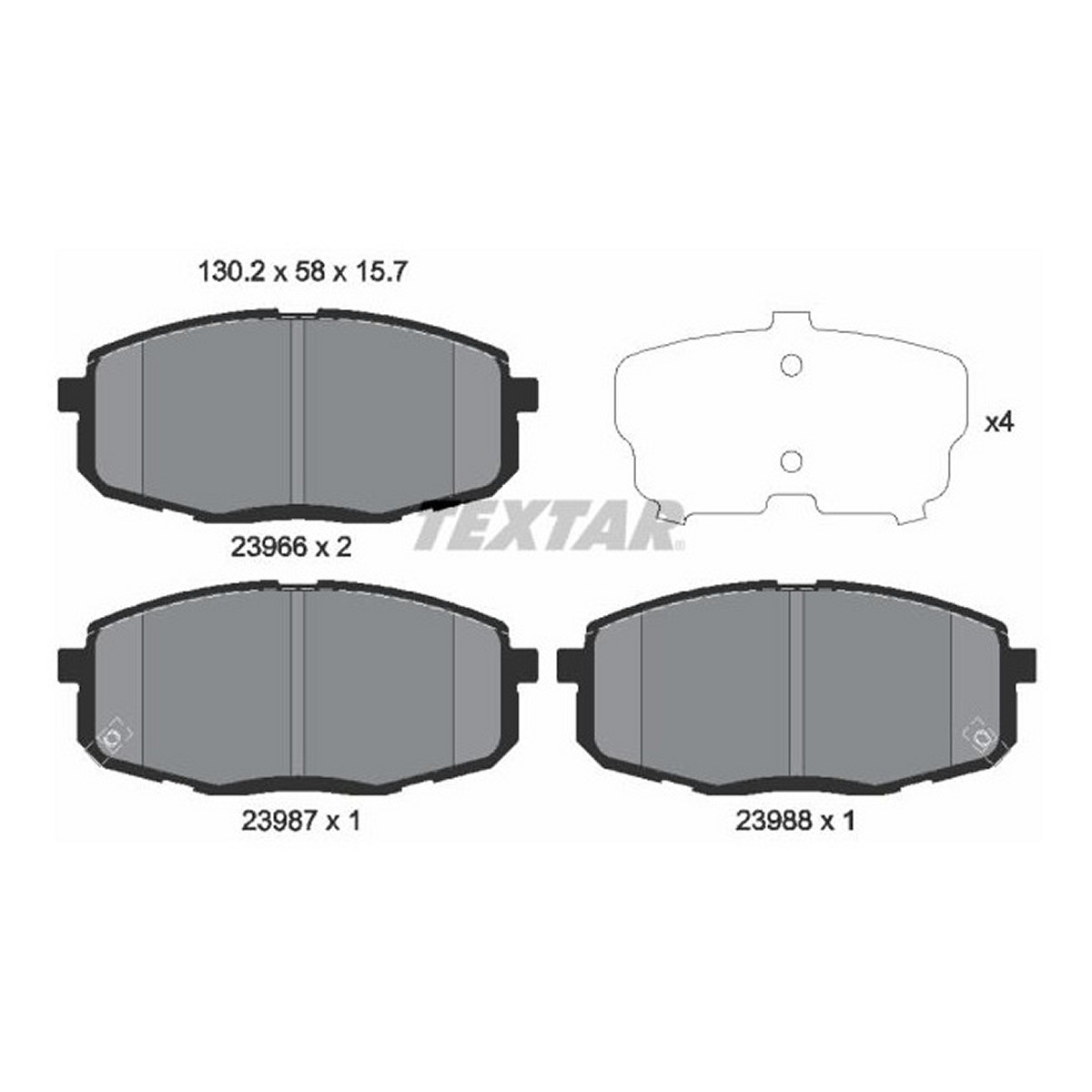 Комплект гальмівних колодок передн , HYUNDAI I30, KONA, KIA CARENS I, CEE'D, PRO CEE'D, SELTOS 1.4-2.0LPG 07.02- фото 3