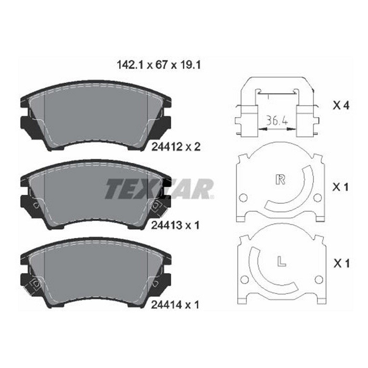 Комплект гальмівних колодок передн , CHEVROLET CAMARO, MALIBU, GMC TERRAIN, MG MARVEL R, OPEL ASTRA H CLASSIC, ASTRA J, ASTRA J GTC, CASCADA, INSIGNIA A, INSIGNIA A COUNTRY 1.3D-Electric 03.75- фото 5