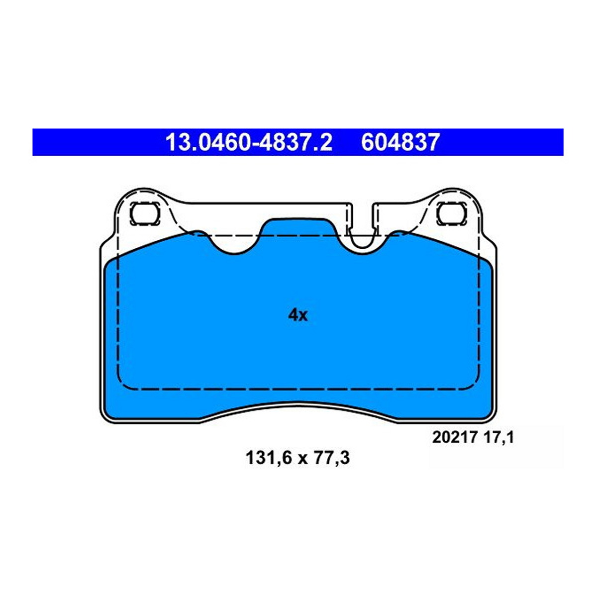 Комплект гальмівних колодок передн (роз'єм зправа), CHEVROLET CORVETTE, LAND ROVER RANGE ROVER III, RANGE ROVER SPORT I 2.7D-6.2 02.05-12.19 фото 4