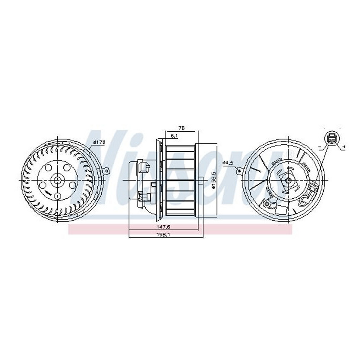 Вентилятор салону 24В FORD CARGO II 06.03- фото 4