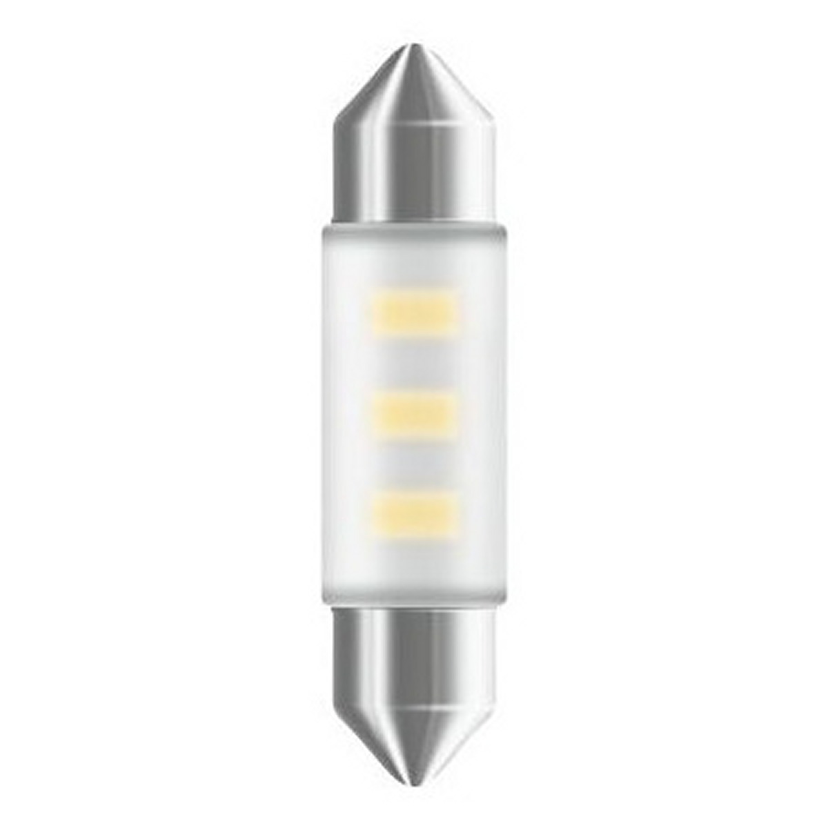 LED лампочка (упаковка-блістер 2шт) C5W 12В 0,5Вт SV8.5-8 36mm без гомологічного сертифікату LED Interior, Білий 6000K фото 3