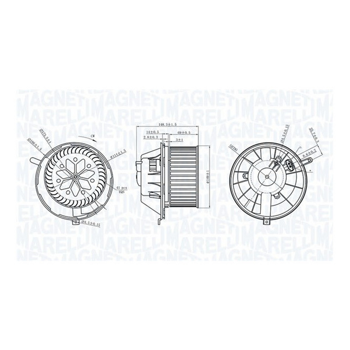 Вентилятор салону AUDI A3, Q3, RENAULT MEGANE II, SEAT ALHAMBRA, ALTEA, ALTEA XL, LEON, TOLEDO III, SKODA OCTAVIA II, SUPERB II, YETI, VW CADDY ALLTRACK IV, CADDY III 1.0-Electric 02.03-12.22 фото 2