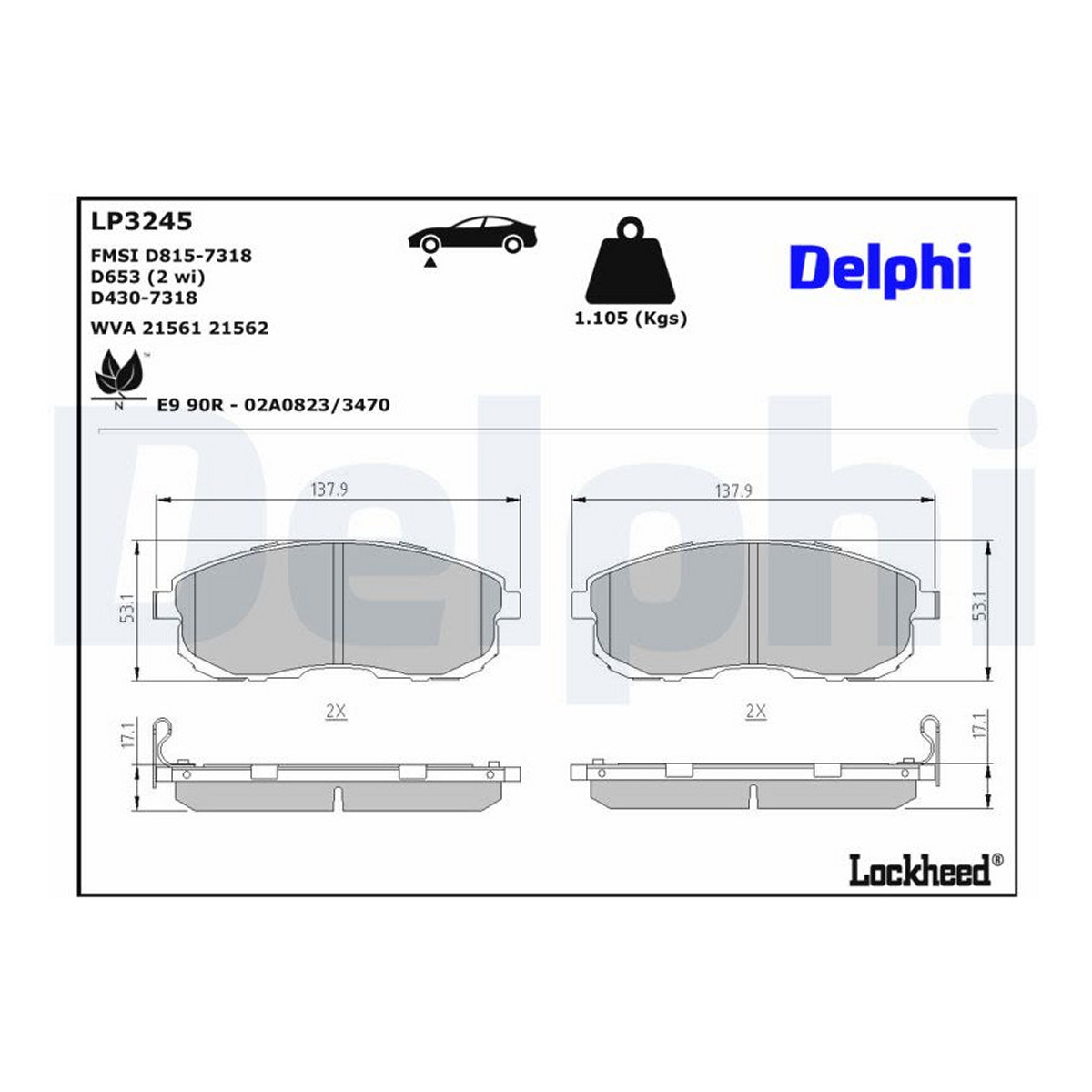 Комплект гальмівних колодок передн , INFINITI FX, I30, NISSAN 200SX, BLUEBIRD SYLPHY / SYLPHY III, CEFIRO III, CUBE, JUKE, MAXIMA / MAXIMA QX IV, MAXIMA / MAXIMA QX V, MAXIMA III 1.0-3.5 09.88- фото 5