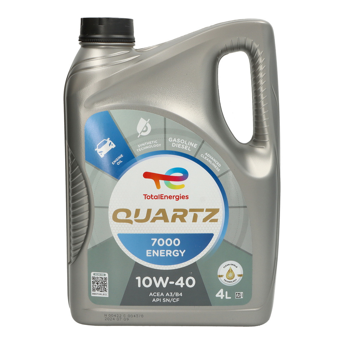 Моторна олива Quartz (60L) 10W40 , FIAT 9.55535 G2, MB 229.3, VW 501.01, VW 505.00