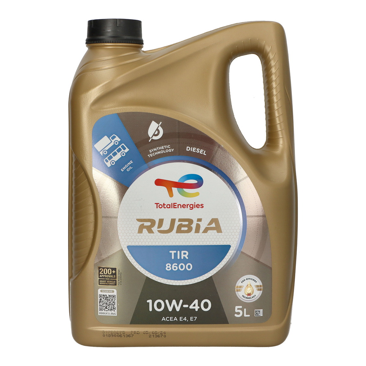 Моторна олива RUBIA TIR (5L) 10W40 ,API CF, ACEA E4, E7, DAF, DTFR 15B120, MACK EO-N, MAN 3277, RENAULT RLD-2, RENAULT RXD, SCANIA LDF-3, VOITH CLASS A, VOLVO VDS-3 фото 7