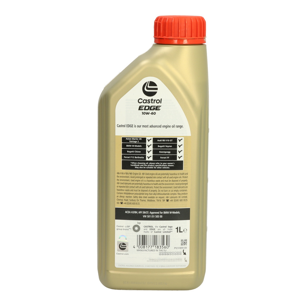 Моторна олива EDGE (1L) 10W60 ,API CF, SN, BMW M-MODEL, VW 501.01, VW 505.00 фото 8