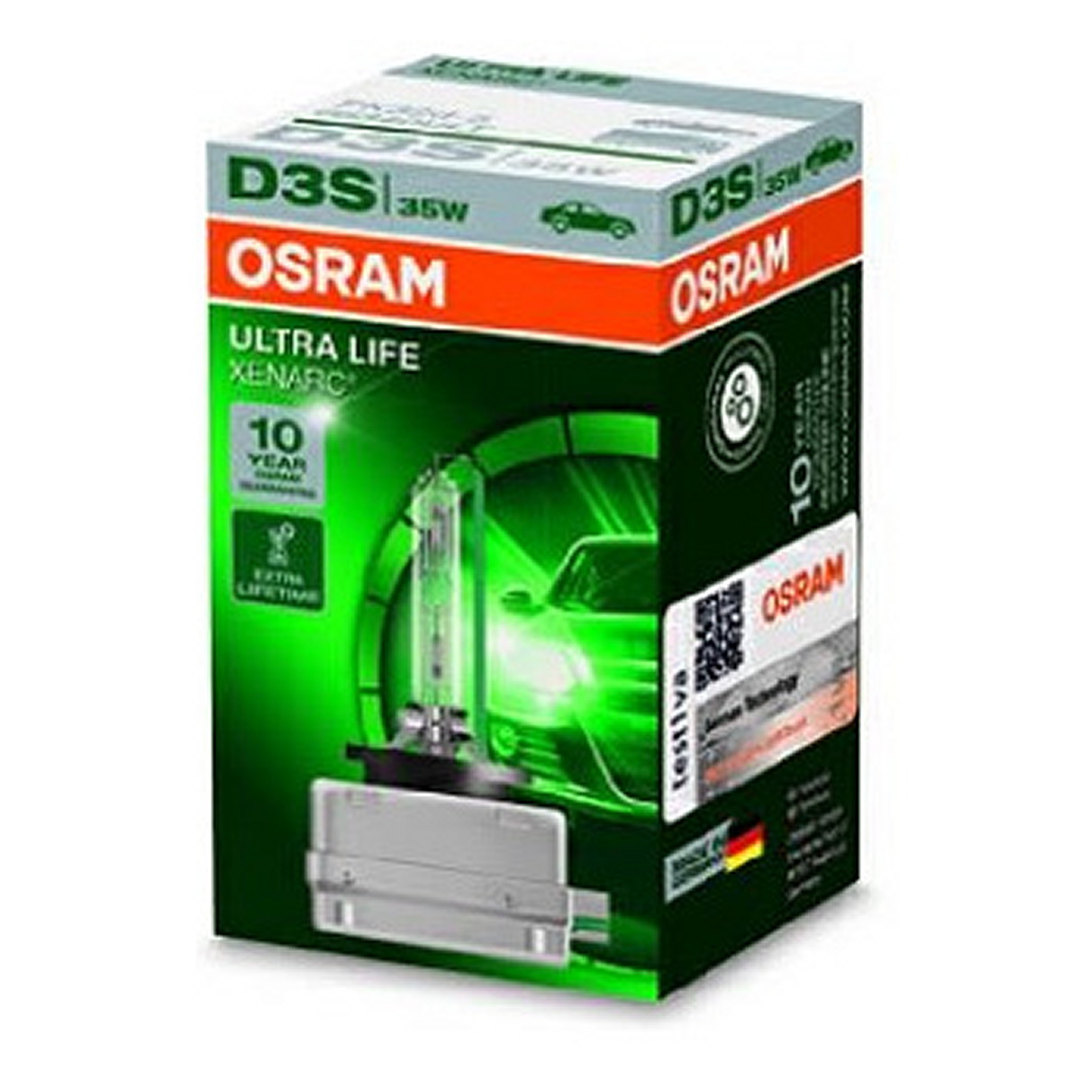 Лампа (картон 1шт) D3S 42В 35Вт PK32D-5 в 4 рази довший термін служби Ultra Life 4300K фото 6