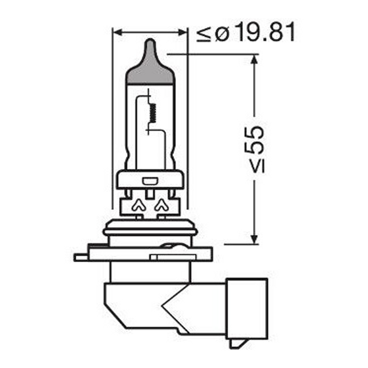 Лампа (упаковка-блістер 1шт) HB4 12В 55/51Вт P22D Standard фото 5