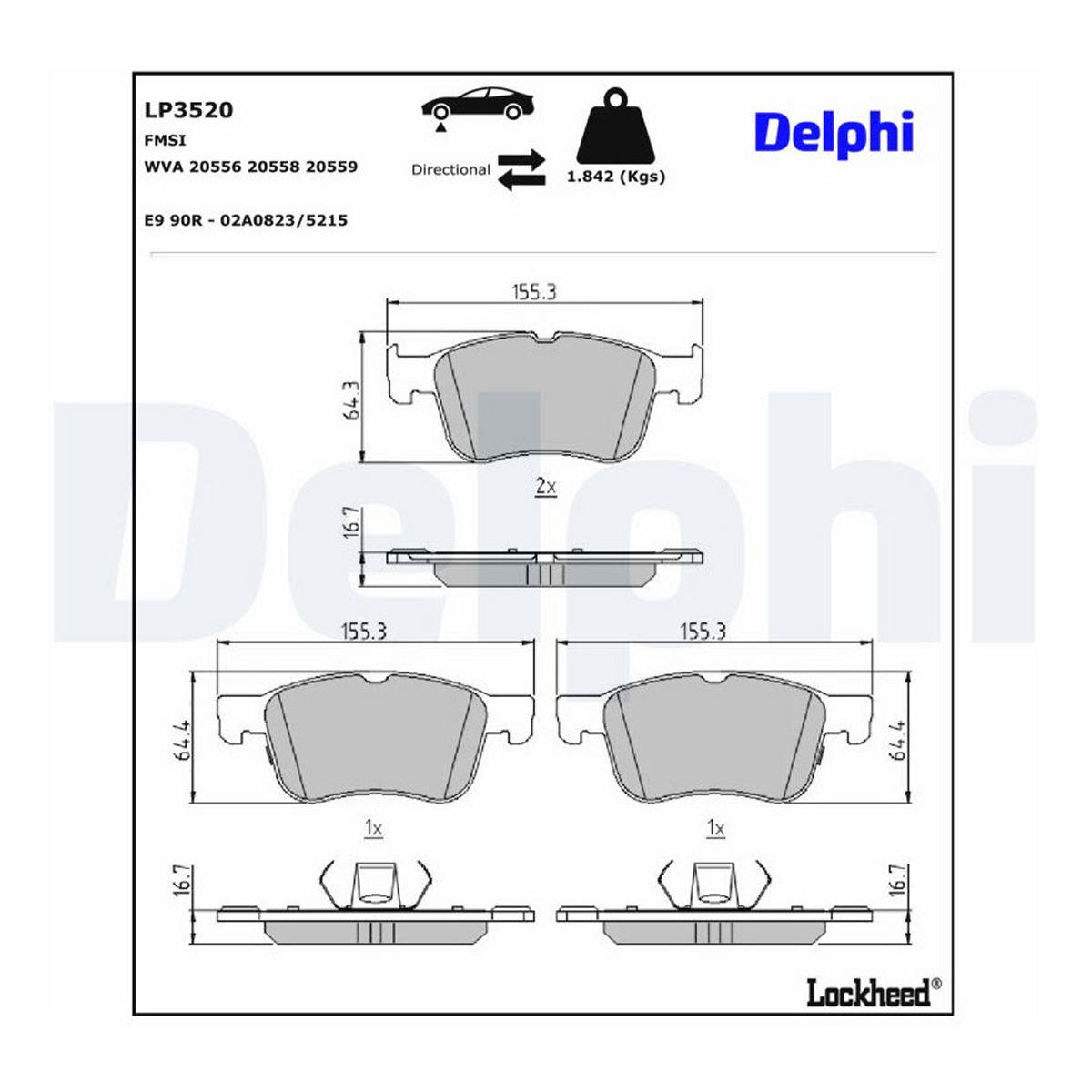 Комплект гальмівних колодок передн , FORD FOCUS IV, KUGA III, PUMA 1.0-2.5H 01.18- фото 5