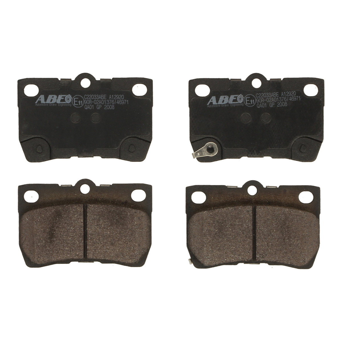 Комплект гальмівних колодок задн , LEXUS GS, IS C, IS II, IS III, TOYOTA CALDINA, CROWN, MARK II, MARK X I, MARK X II, OPA 1.8-4.6 08.96-