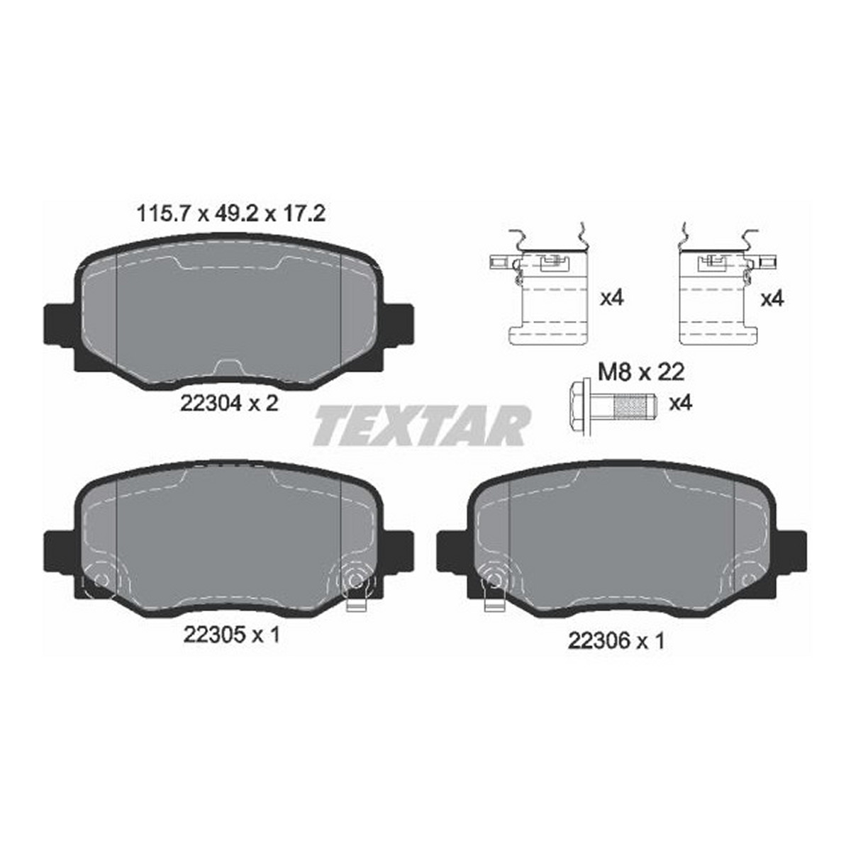 Комплект гальмівних колодок задн , ABARTH 500E, ALFA ROMEO TONALE, FIAT 500X, JEEP COMPASS, RENEGADE 1.0-Electric 07.14- фото 3