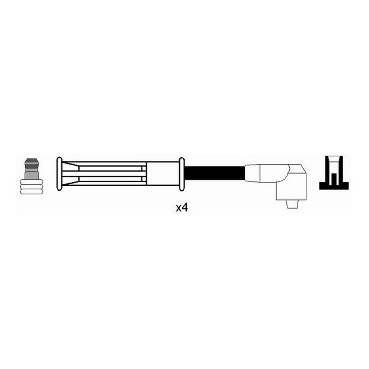 Комплект проводів запалювання DACIA DOKKER, RENAULT CLIO II, MEGANE I 1.4/1.6/1.6LPG 09.98-12.15 фото 4
