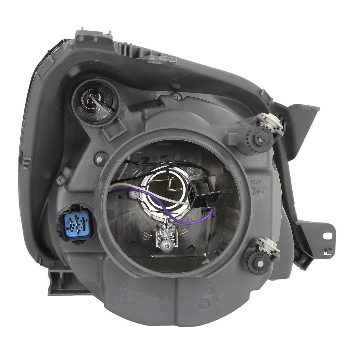 Фара лів (H4, електричн, з мотором, колір відбивача: чорн) FORD FIESTA V 03.05-12.10 фото 4