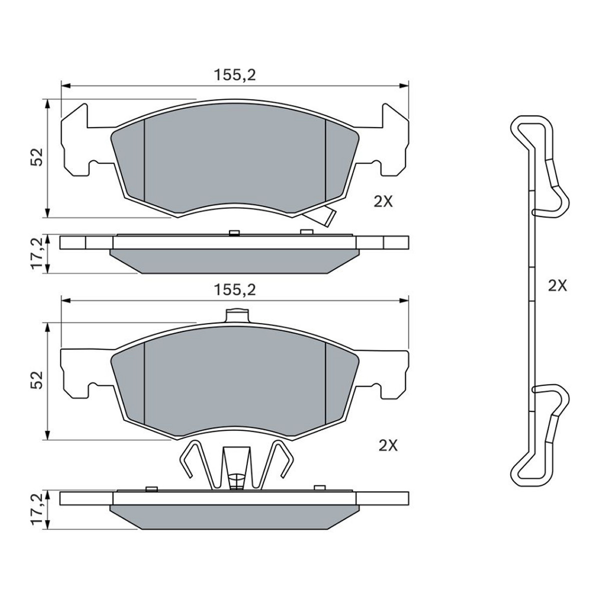 Комплект гальмівних колодок передн , OPEL CORSA E 1.0-1.4LPG 09.14- фото 9