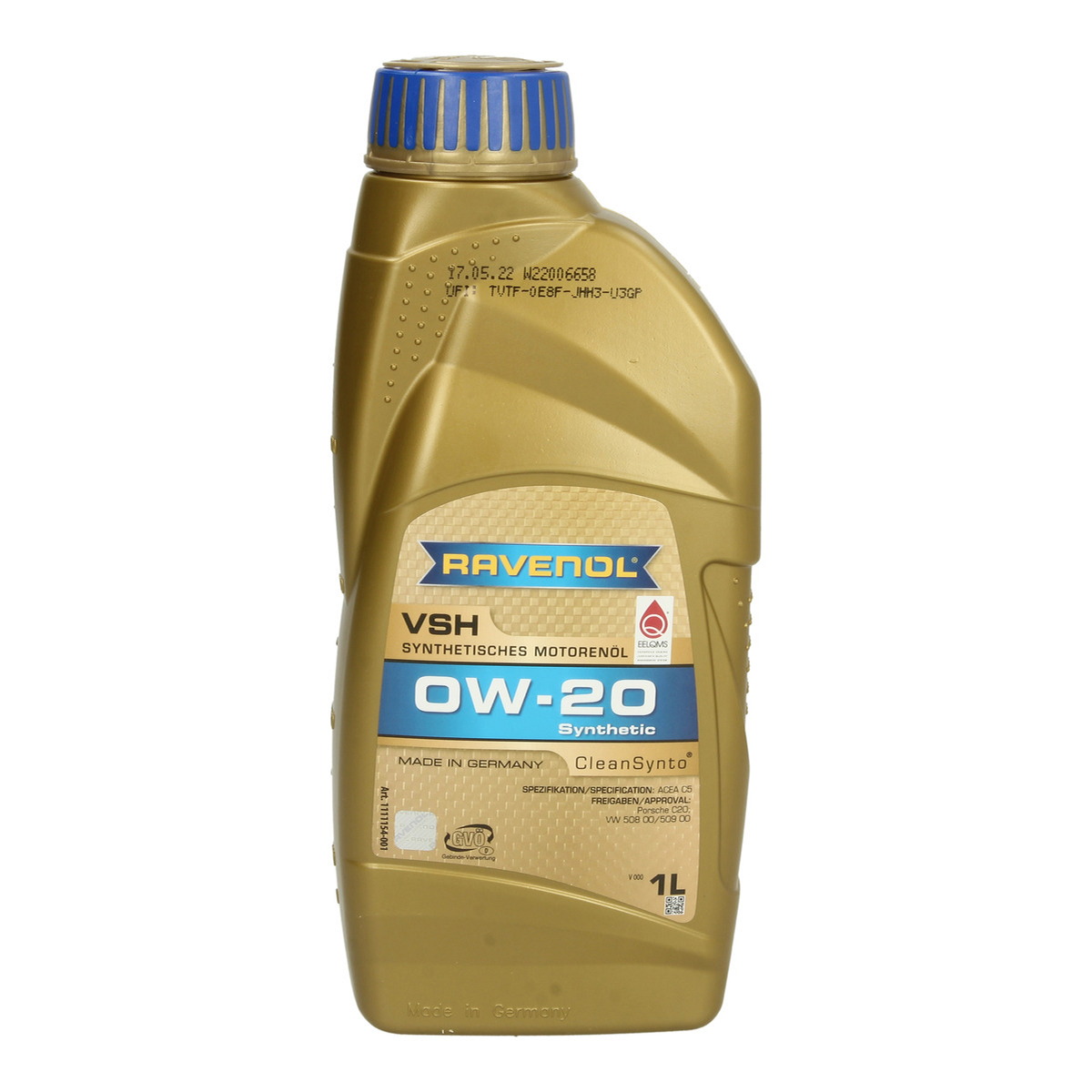 Моторна олива Cleansynto (1L) 0W20 , ACEA C5, FORD M2C956 A1, PORSCHE C20, VW 508.00, VW 509.00 фото 6