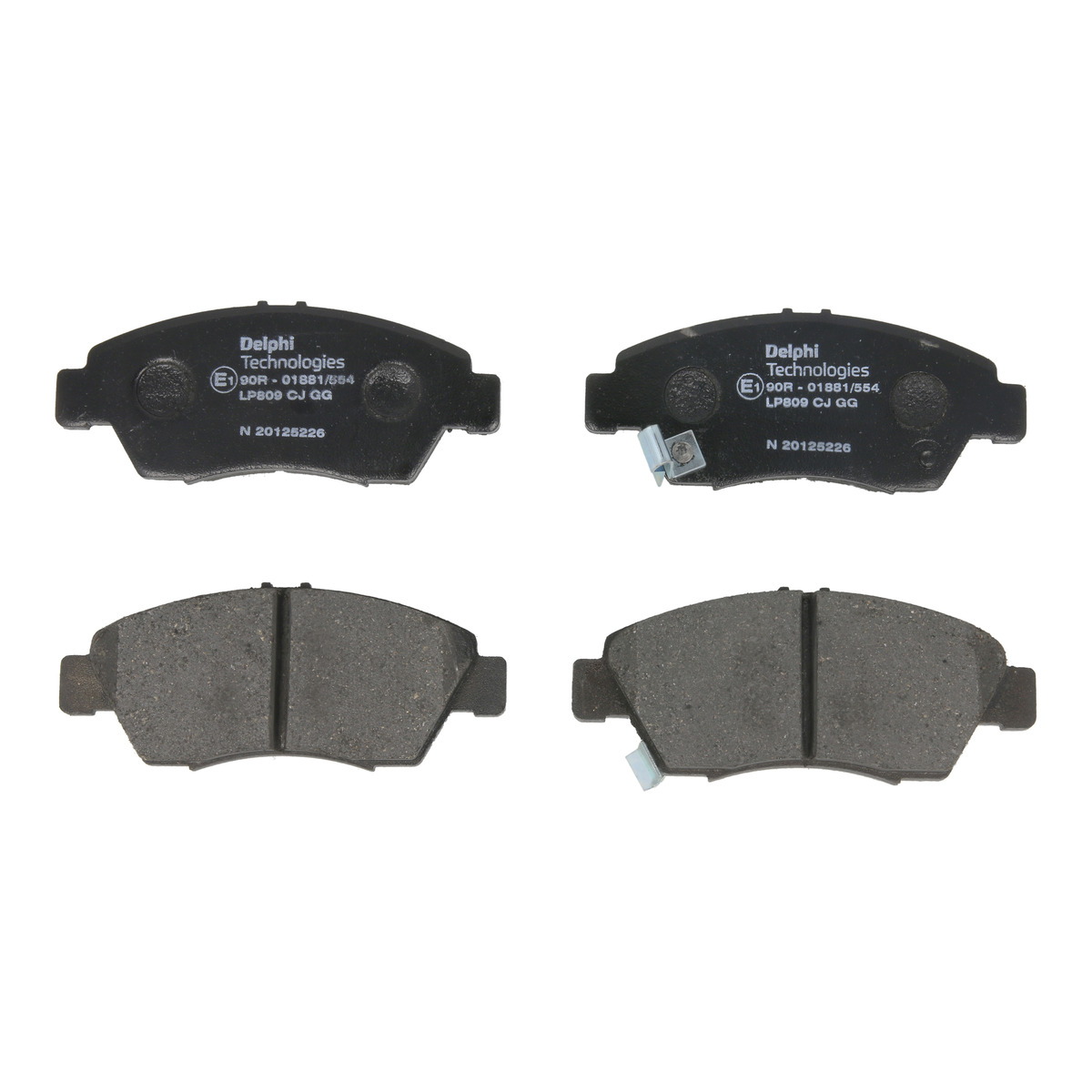Комплект гальмівних колодок передн , ACURA RSX, HONDA CIVIC V, CIVIC VI, CIVIC VII, CIVIC VIII, CRX III, DOMANI, INTEGRA, JAZZ III 1.3H-2.0 10.91-06.14