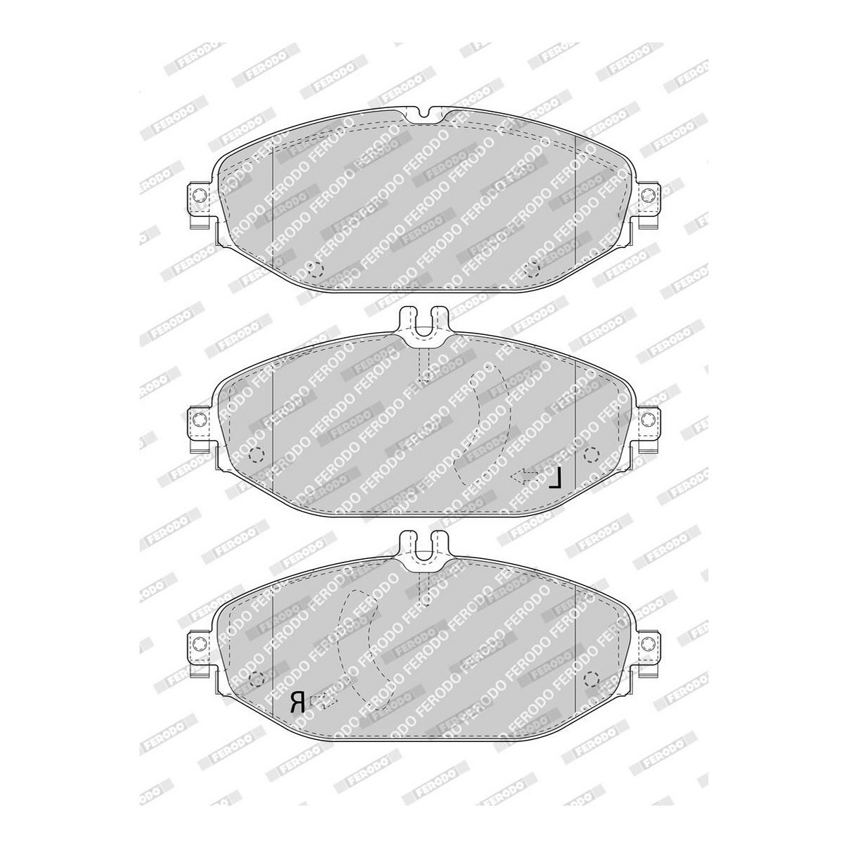 Комплект гальмівних колодок передн , MERCEDES C (A205), C (C205), C (W205), C T-MODEL (S205), CLS (C257), E (A238), E (C238), E (W213), E ALL-TERRAIN (S213), E T-MODEL (S213) 1.5-2.2DH 12.13- фото 6