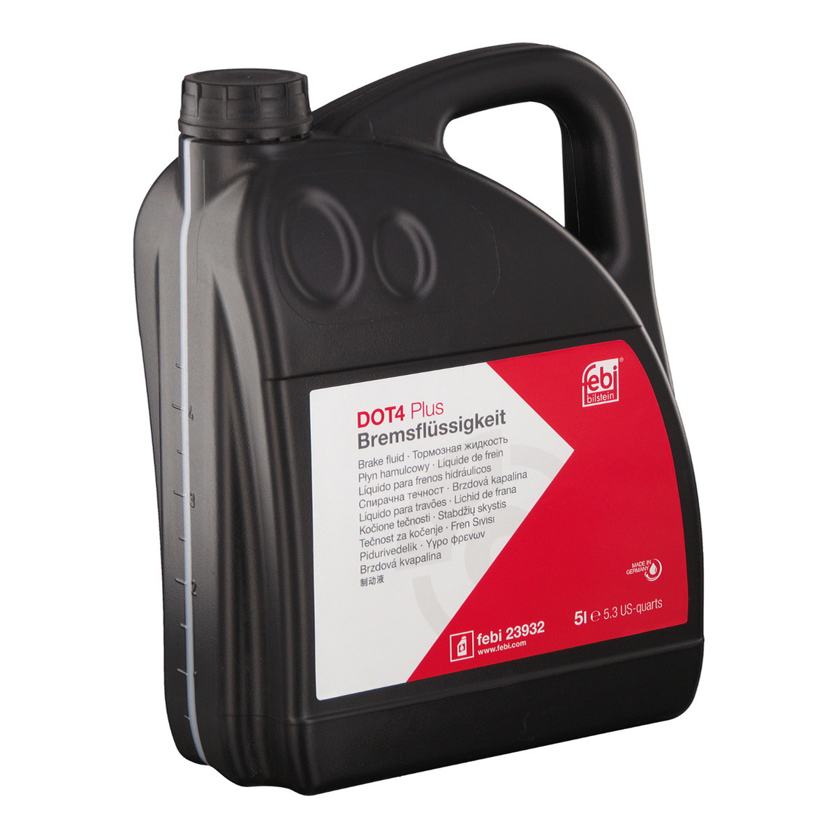 Гальмівна рідина DOT4 (5L) [сухість: 265°C, вологість: 180°C, в'язкість: 1500мм²/с] SAE J1703, ISO/DIN 4925,CHRYSLER DBL 7760, FIAT, FMVSS 116 DOT3, FMVSS 116 DOT4, FORD SAM 6C9103 A, GM GME L5104, JA фото 5
