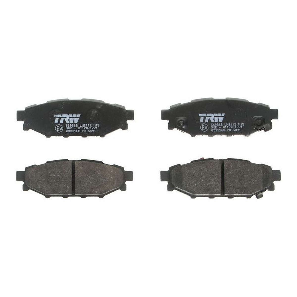 Комплект гальмівних колодок задн , SUBARU BRZ, FORESTER, IMPREZA, LEGACY IV, LEGACY V, OUTBACK, WRX, XV, TOYOTA GT 86 1.5-3.6 09.03- фото 4