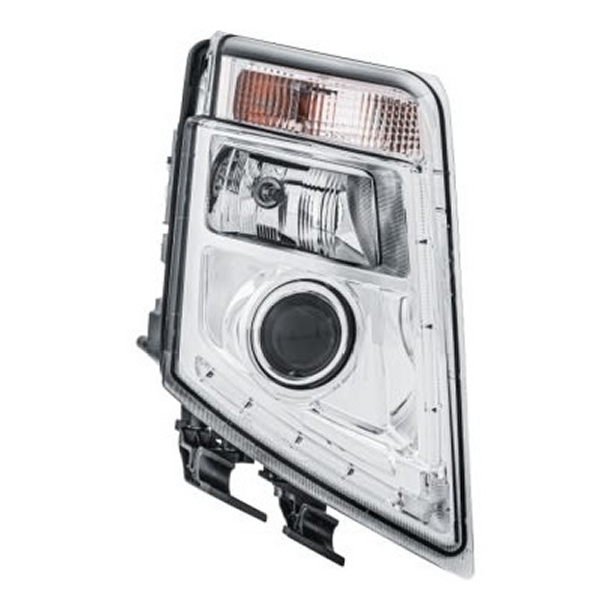 Фара прав (H7/H7/LED/PY21W, ручн, без мотора, колір відбивача: хром, колір повороту: прозор) VOLVO FH, FH II, FH16, FM 09.05- фото 5