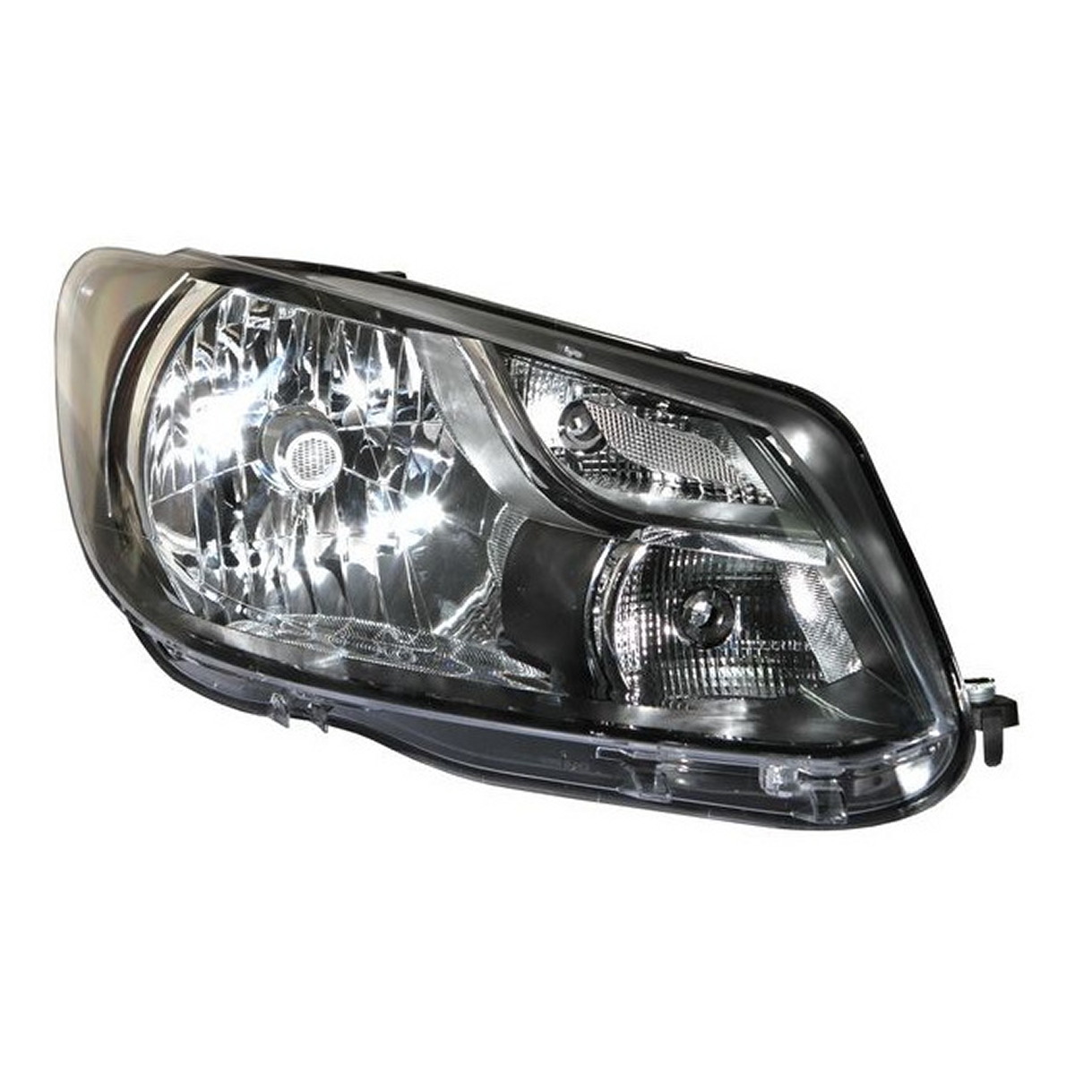 Фара прав (H4/P21, електричн, з мотором, колір відбивача: хром) VW CADDY III 08.10-05.15 фото 4