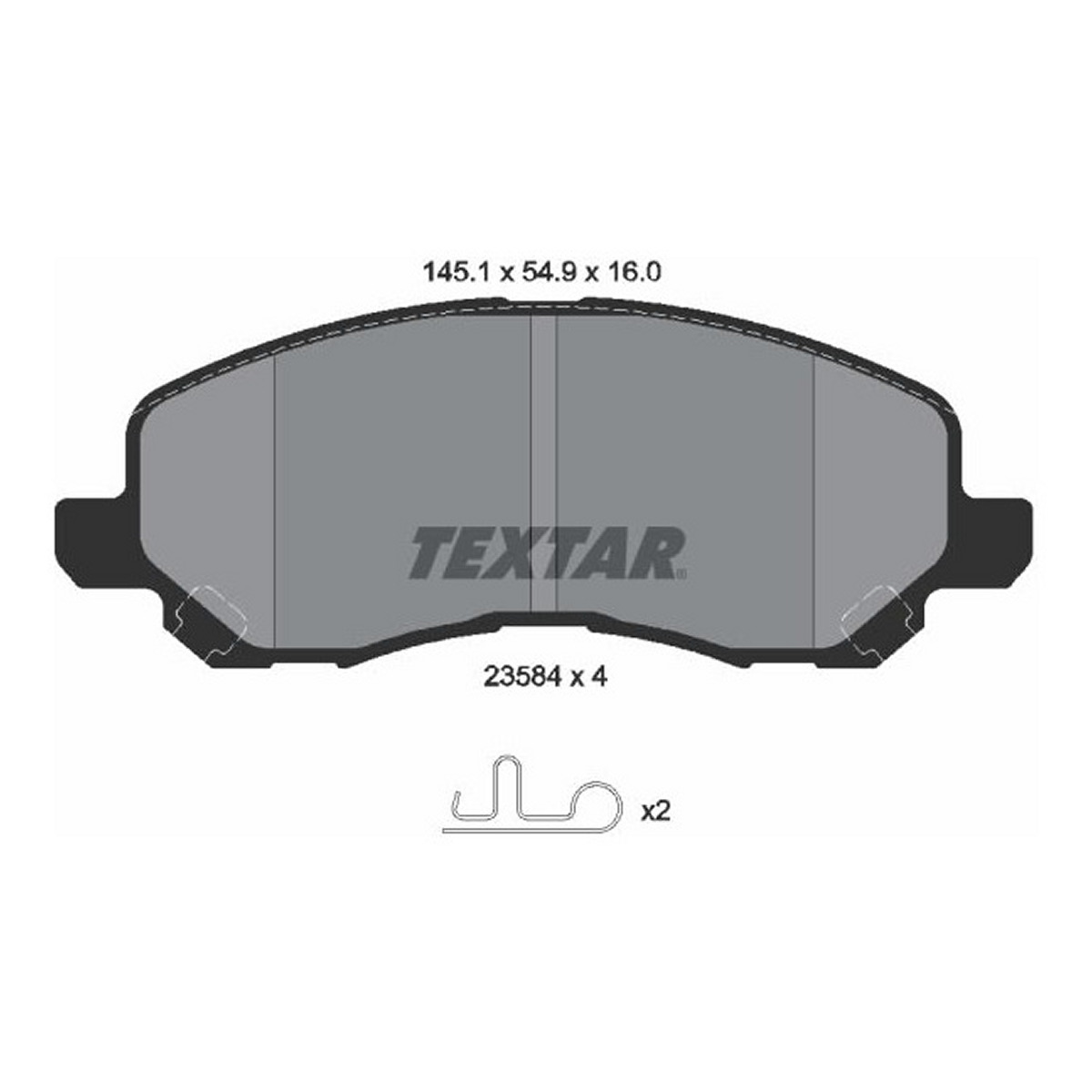 Комплект гальмівних колодок передн , CHRYSLER 200, SEBRING, DODGE AVENGER, CALIBER, CARAVAN, JEEP COMPASS, PATRIOT, LANCIA FLAVIA, MAZDA CX-7, MITSUBISHI ASX, ECLIPSE 1.3-3.6ALK 10.86-