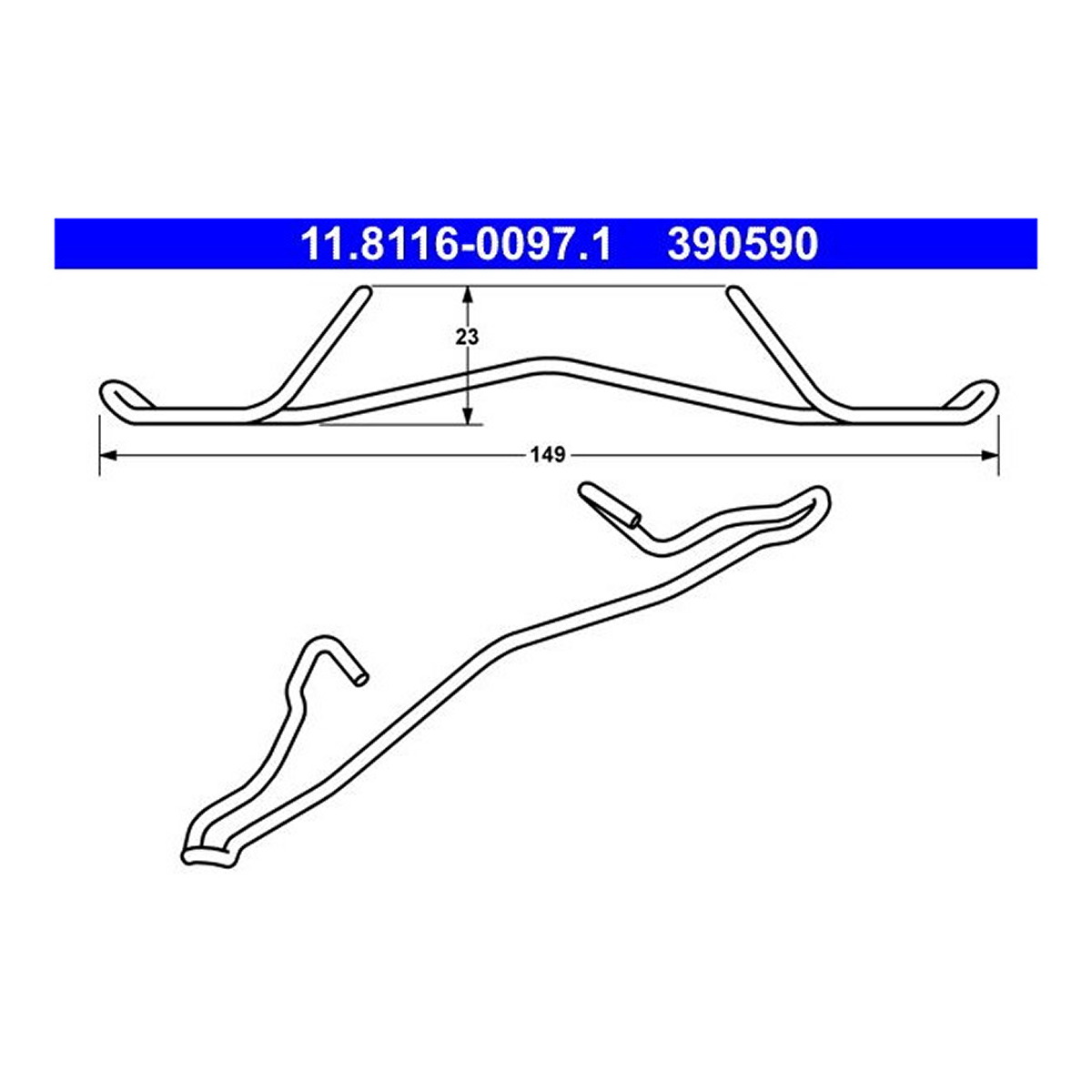 Монтажний набір гальмівних колодок передн DAEWOO ESPERO, LANOS, NEXIA, OPEL ASCONA C, ASTRA F, ASTRA F CLASSIC, CALIBRA A, KADETT E, OMEGA A, VECTRA A, VECTRA B 1.4-2.4 08.84-