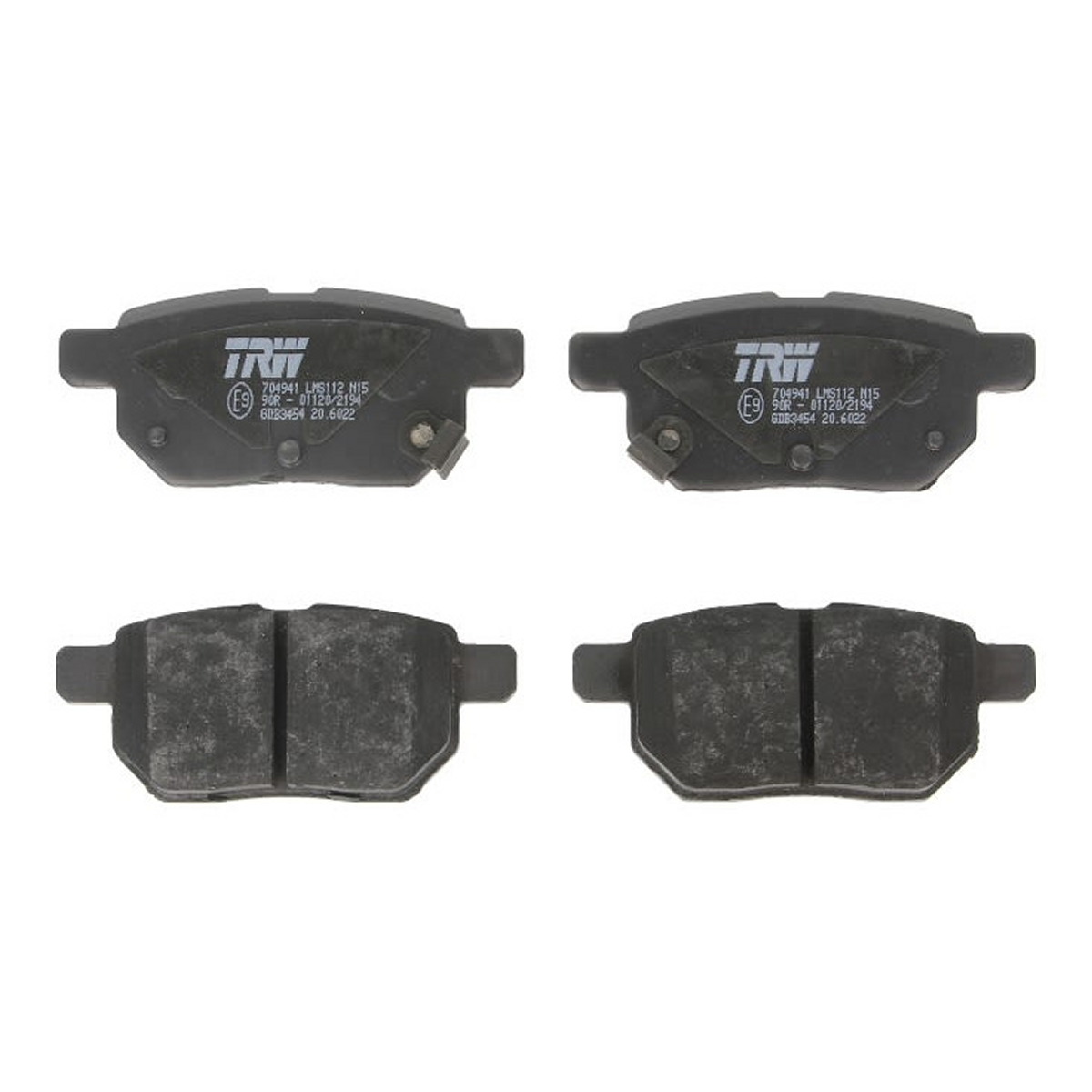 Комплект гальмівних колодок задн , GREAT WALL VOLEEX C20R, LEXUS CT, SUBARU TREZIA, TOYOTA AURIS, CARINA V, COROLLA, IQ, MATRIX, PRIUS, PRIUS PHV, RACTIS, URBAN CRUISER, VERSO S 1.0-2.4 12.87-