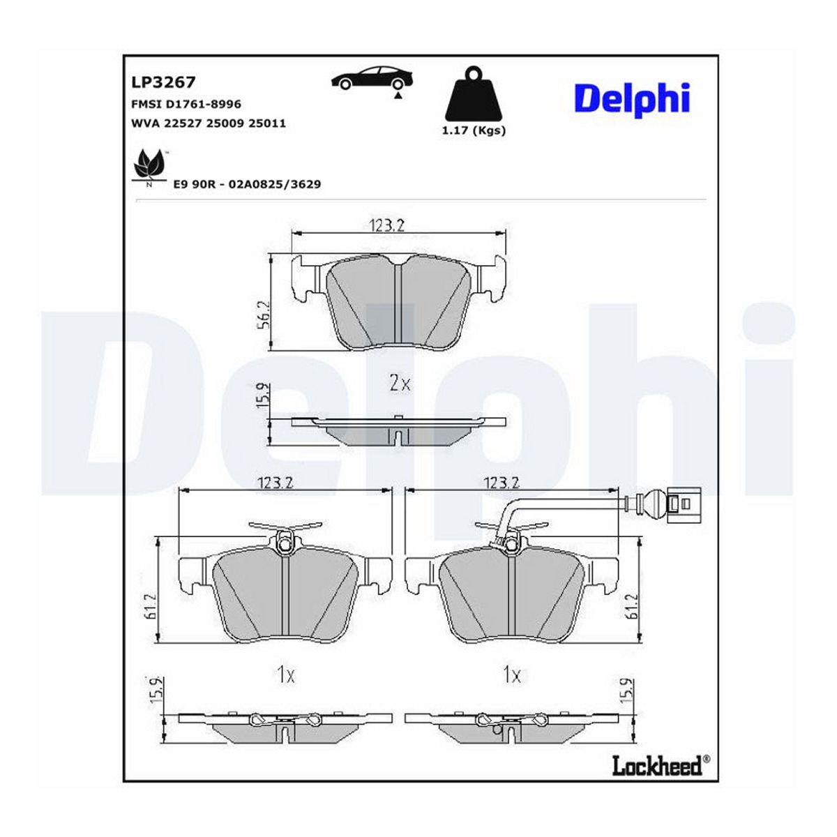 Комплект гальмівних колодок задн , AUDI A3, Q3, TT 2.5 03.15- фото 3