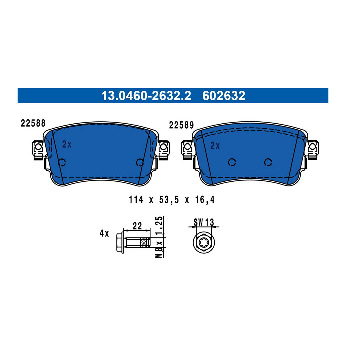 Комплект гальмівних колодок задн , CITROEN JUMPY III, SPACETOURER, FIAT SCUDO, ULYSSE, OPEL VIVARO C, ZAFIRA LIFE, PEUGEOT EXPERT, TRAVELLER, TOYOTA PROACE, PROACE VERSO 1.5D-Electric 02.16- фото 3