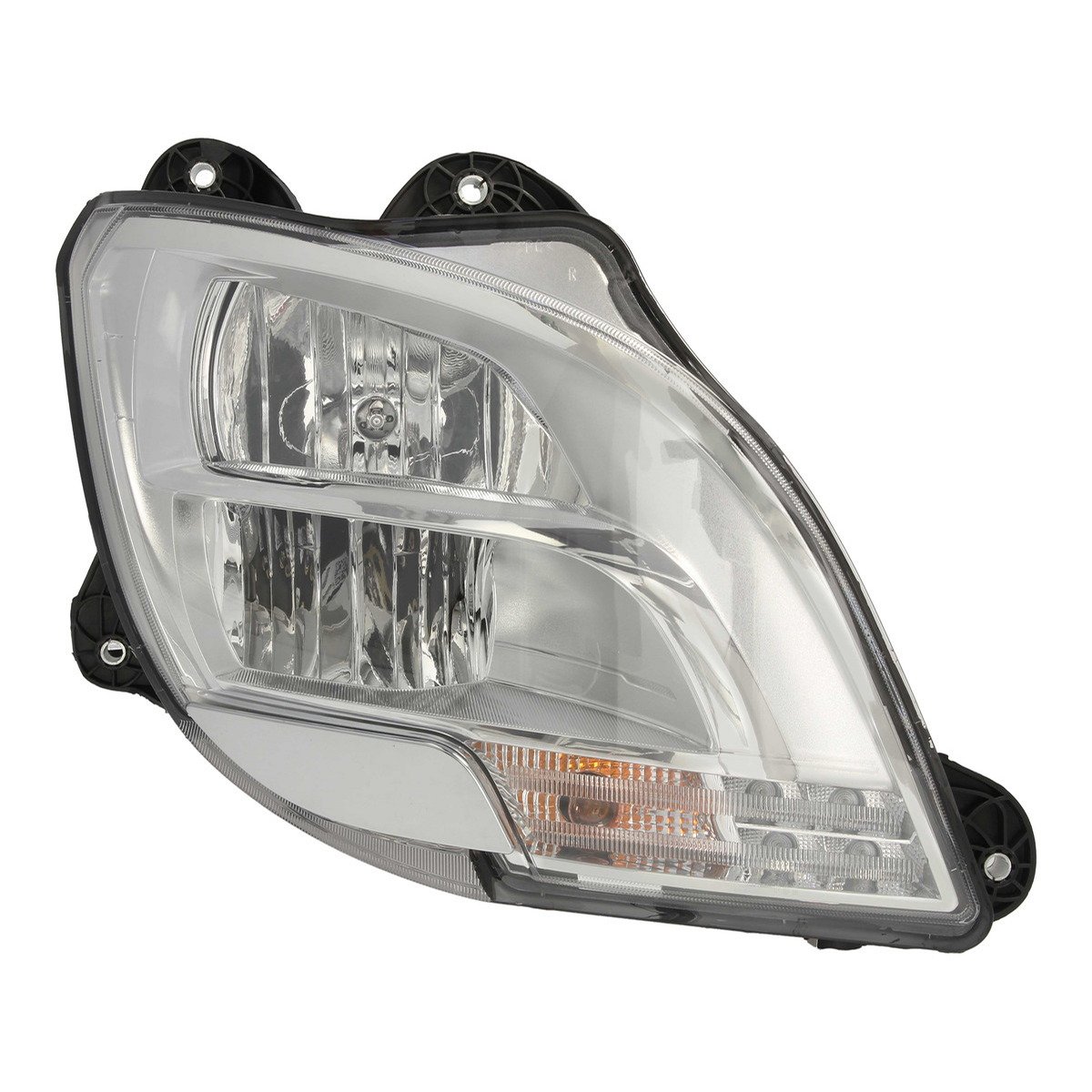 Фара прав (H1/LED/PY21W, ручн, без мотора, включає денні ходові вогні, колір відбивача: хром, колір повороту: прозор) DAF CF, XF 106 10.12- фото 3