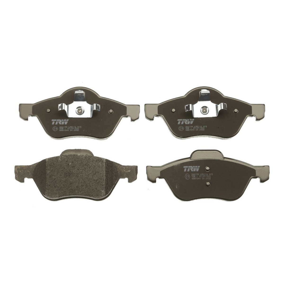 Комплект гальмівних колодок передн , RENAULT LAGUNA II, MEGANE II, SCENIC II 1.5D-2.0D 03.01-07.09